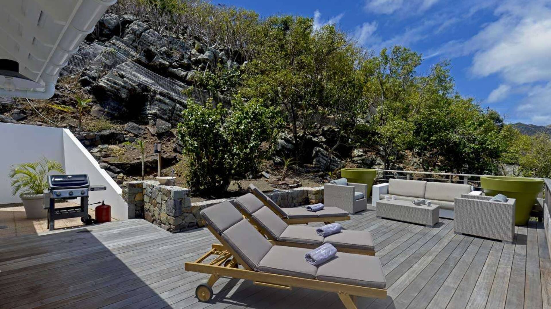 Deck at WV LAR, Petit Cul de Sac, St. Barthelemy