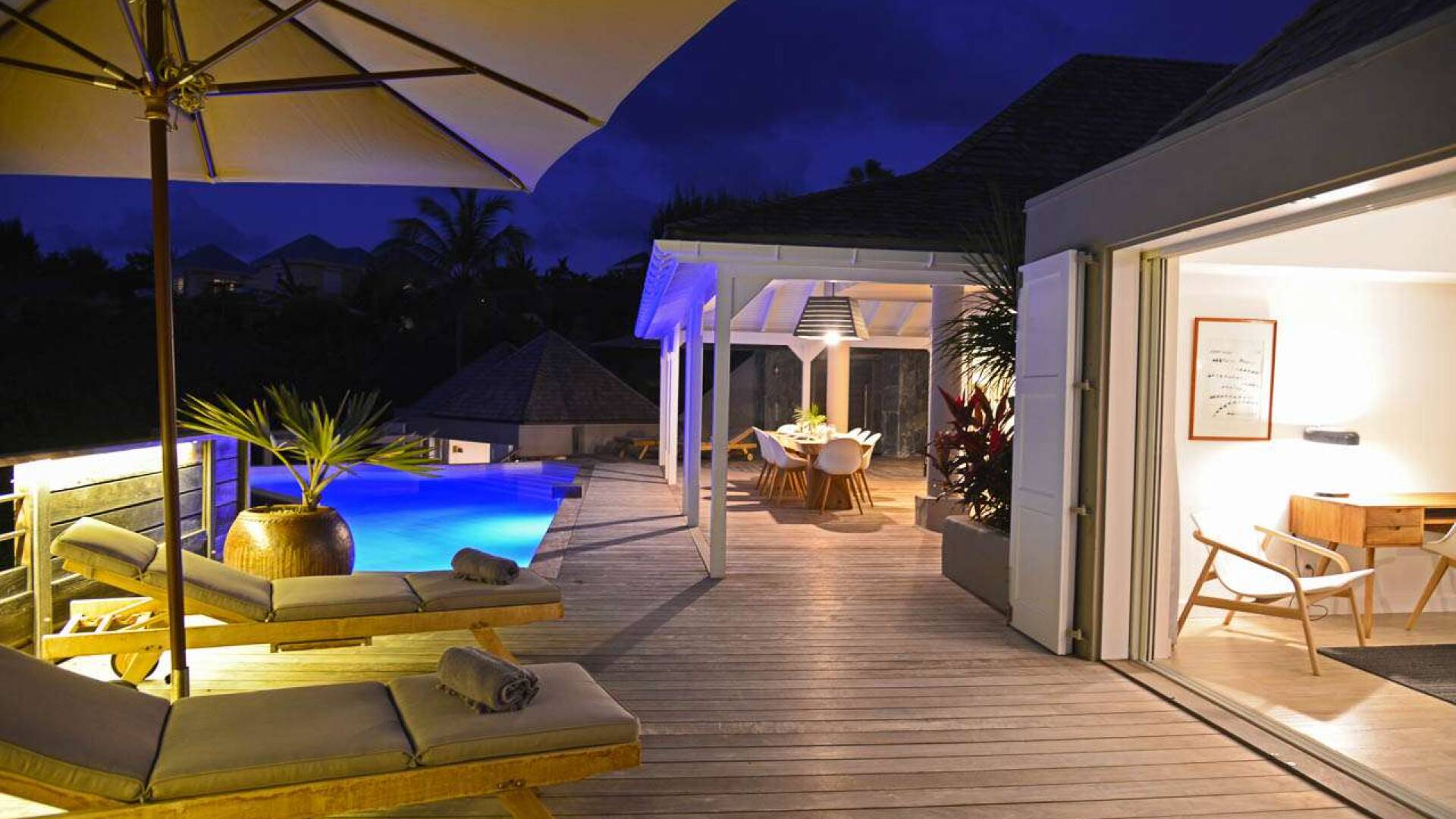 Deck at WV LAR, Petit Cul de Sac, St. Barthelemy