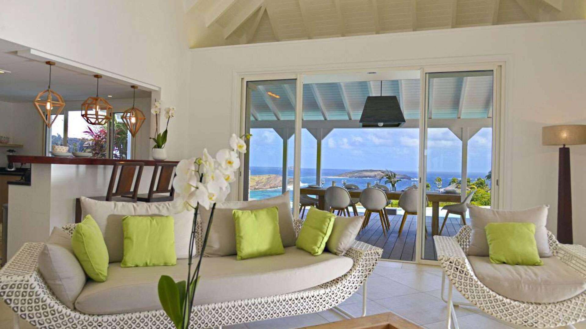Living Room at WV LAR, Petit Cul de Sac, St. Barthelemy