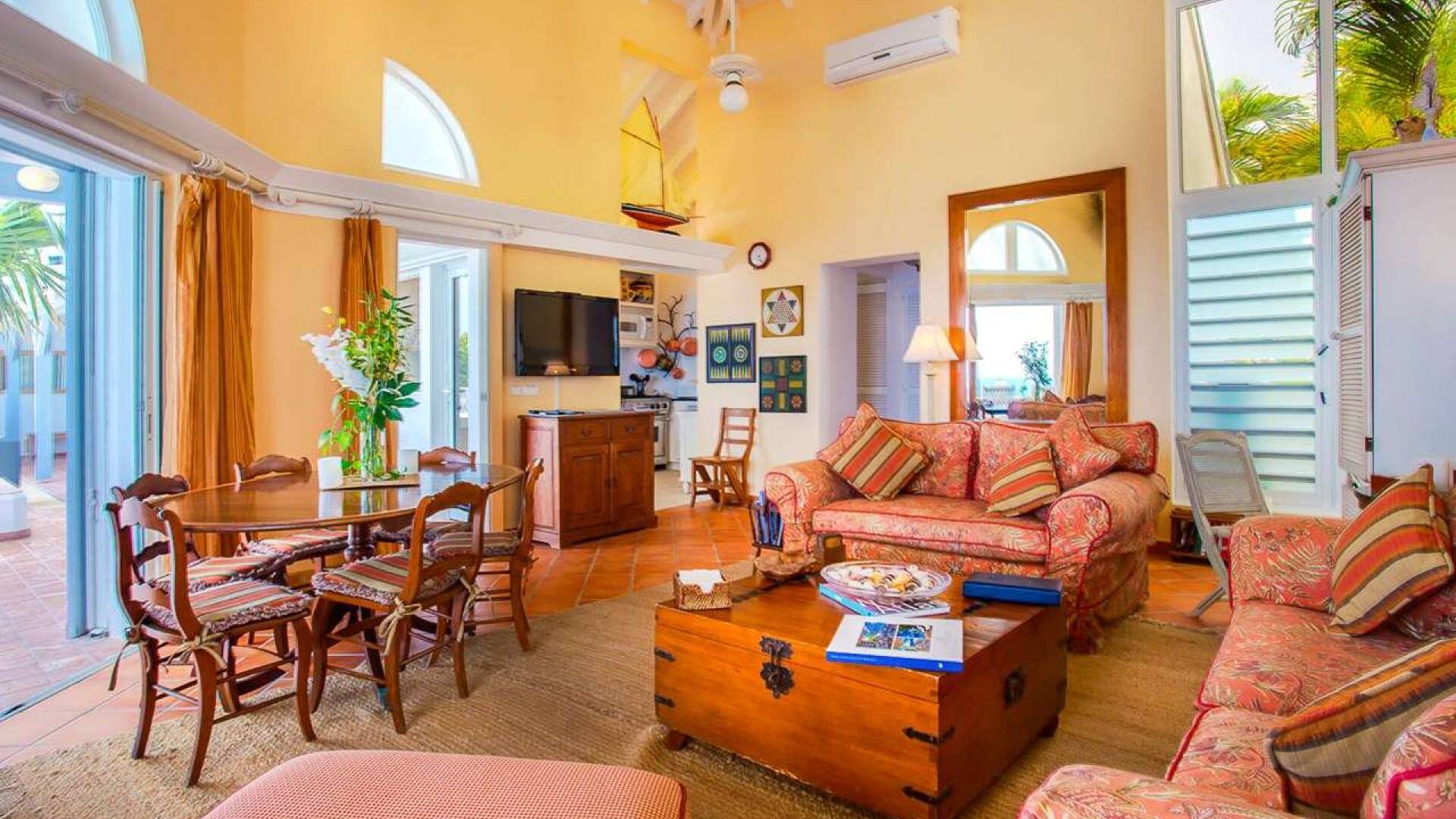 Living Room at WV FRE, Pointe Milou, St. Barthelemy