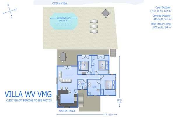 Floorplan of WV VMG, Flamands Beach, St. Barthelemy