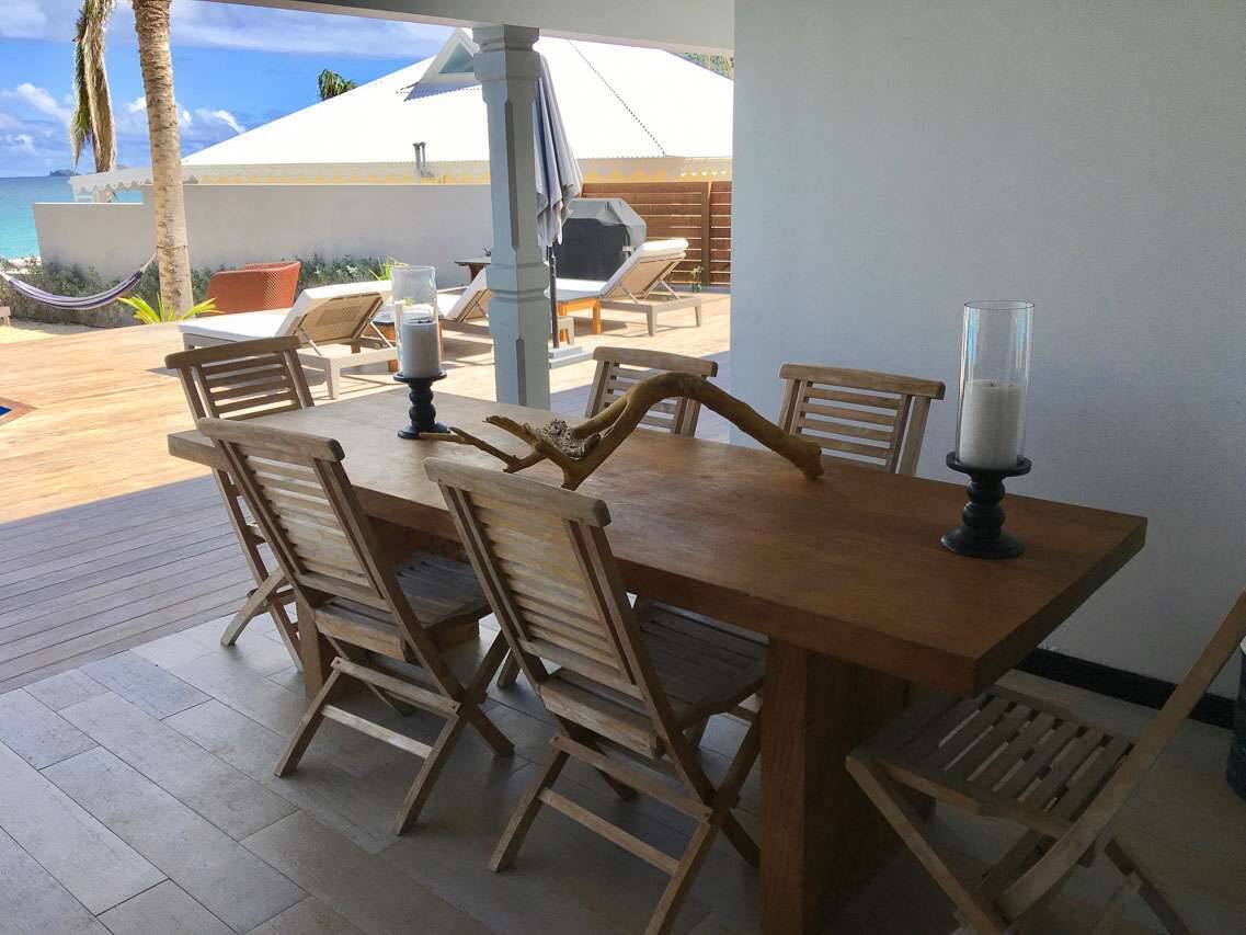 Dining Room at WV VMG, Flamands Beach, St. Barthelemy