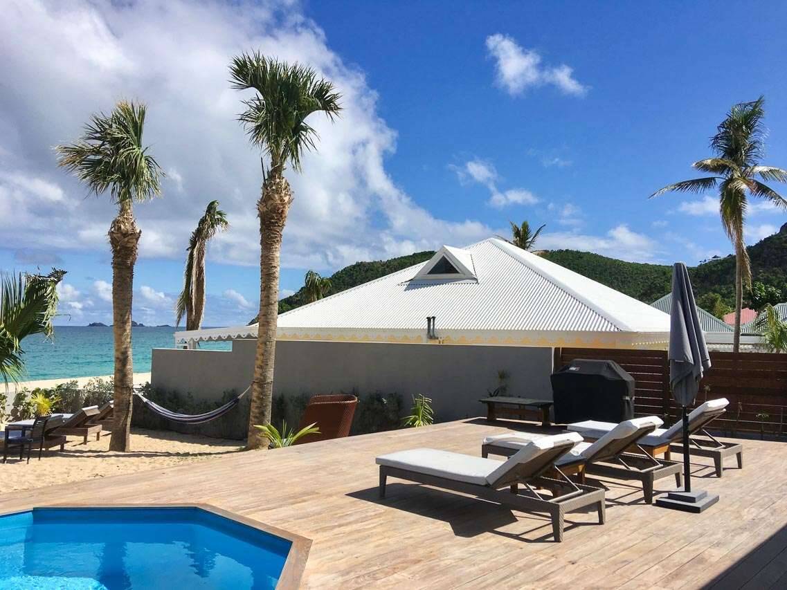 Terrace at WV VMG, Flamands Beach, St. Barthelemy