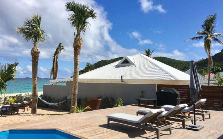 Terrace at WV VMG, Flamands Beach, St. Barthelemy