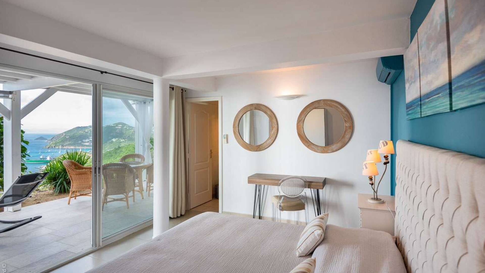 Bedroom at WV MOU, Lurin, St. Barthelemy