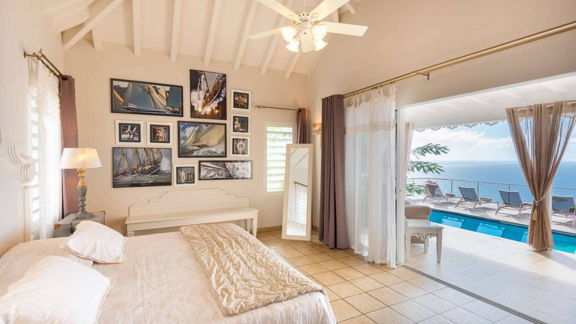 Bedroom at WV MOU, Lurin, St. Barthelemy