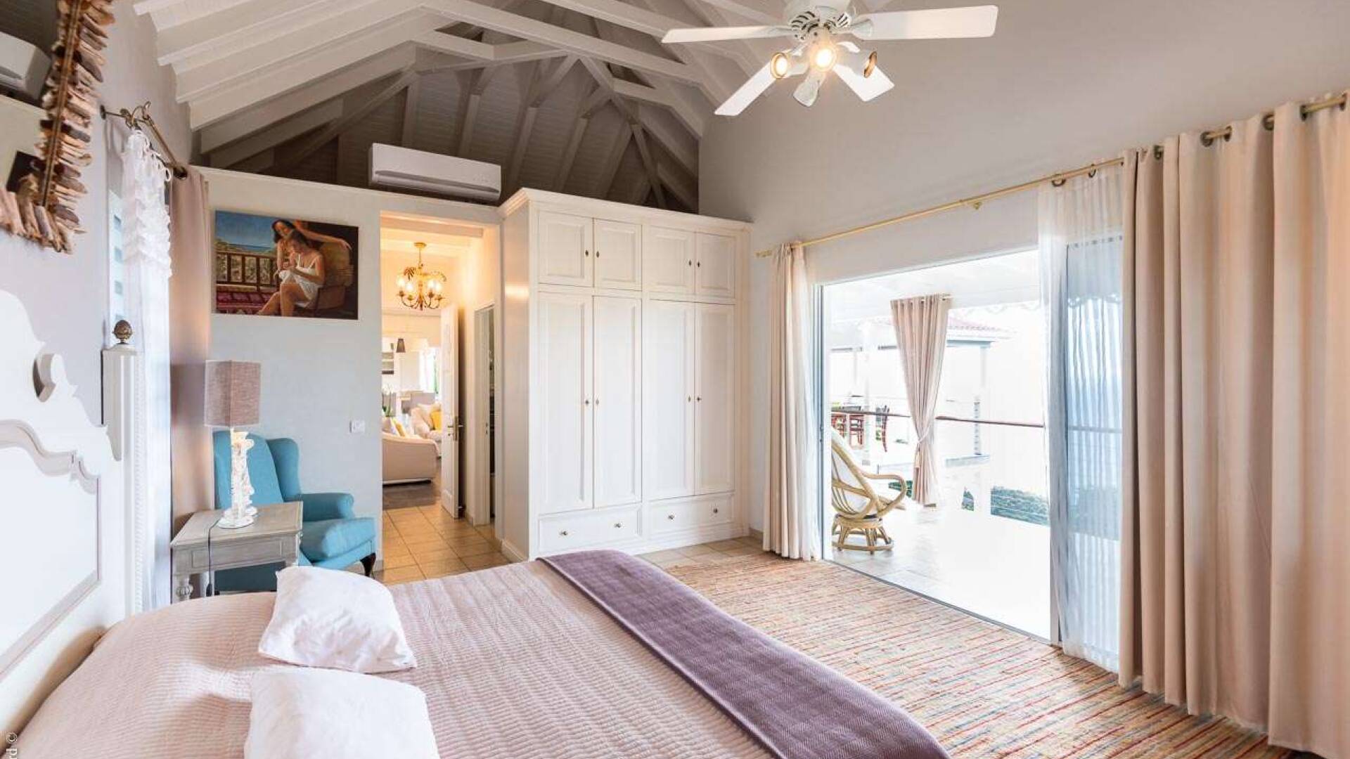 Bedroom at WV MOU, Lurin, St. Barthelemy