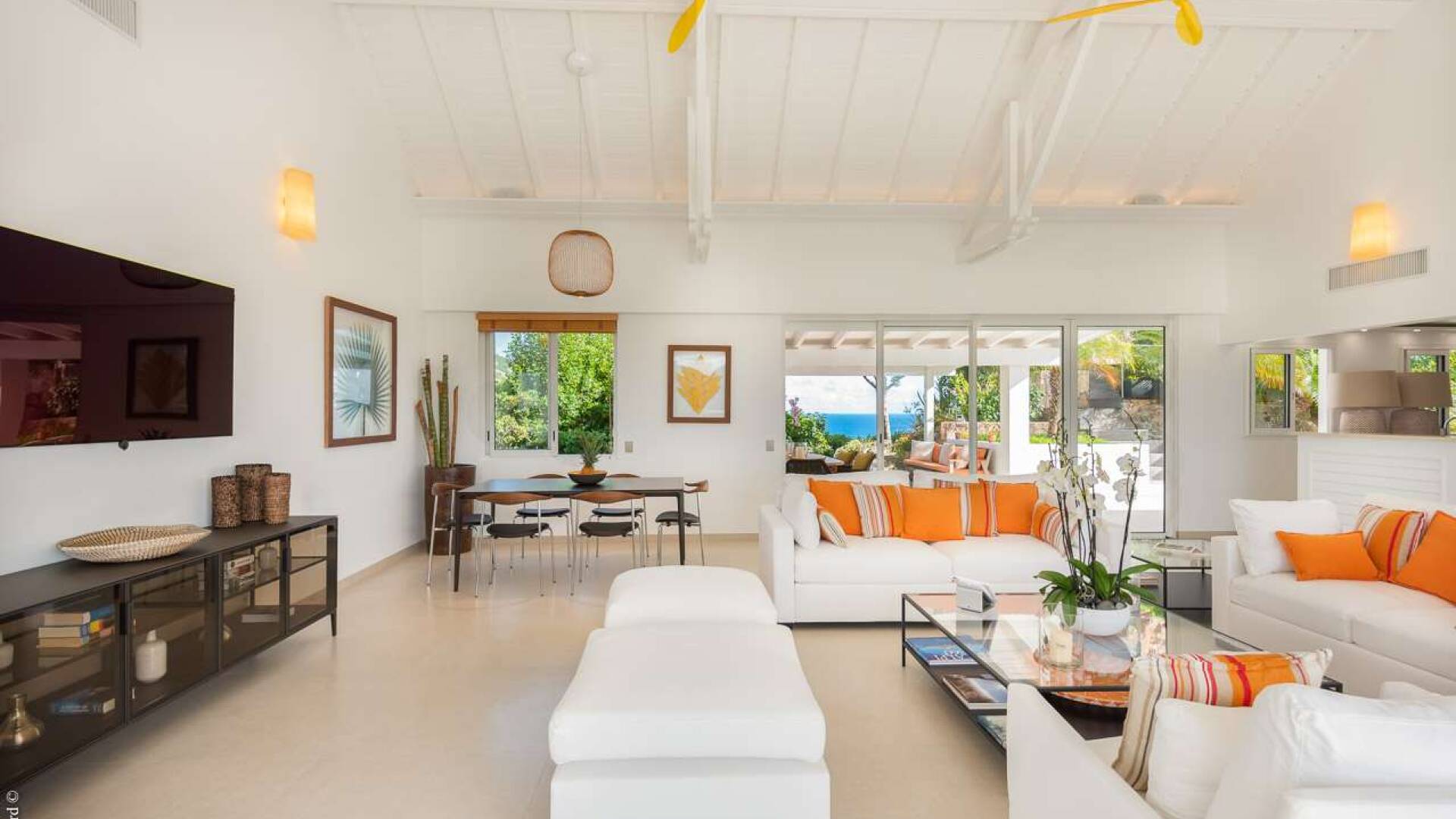 Living Room at WV LLA, St. Jean, St. Barthelemy