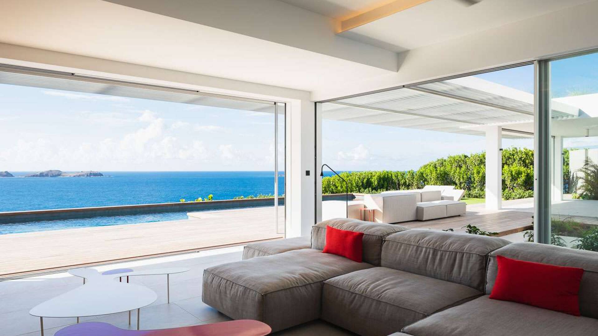 Living Room at WV CEO, Pointe Milou, St. Barthelemy