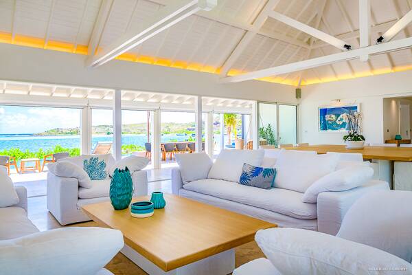 Living Room at WV BLE, Grand Cul de Sac, St. Barthelemy