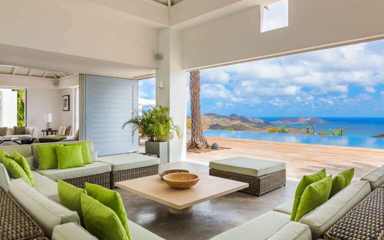 Living Room at WV ECO, Gouverneur, St. Barthelemy