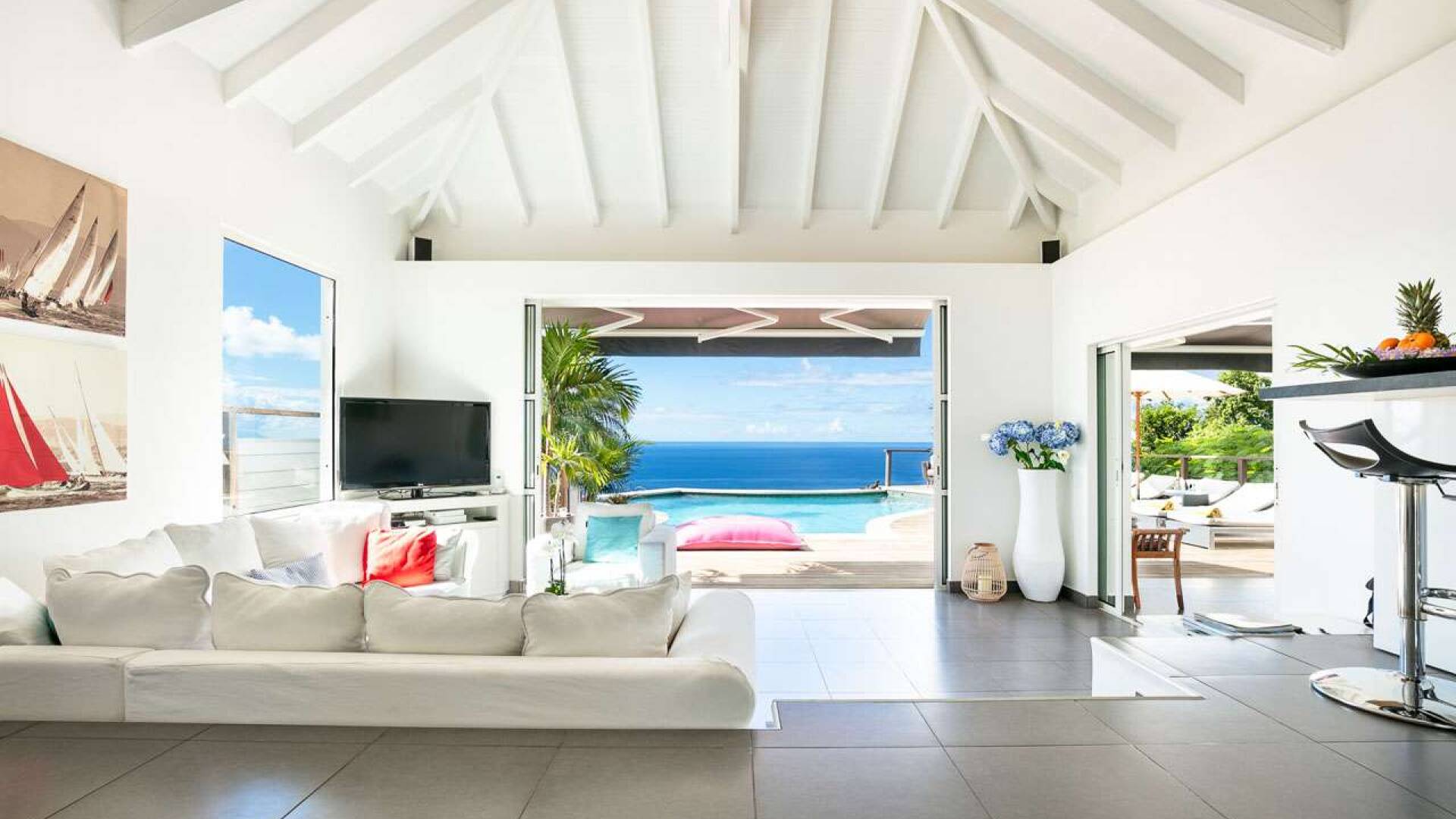 Living Room at WV GGL, Gouverneur, St. Barthelemy