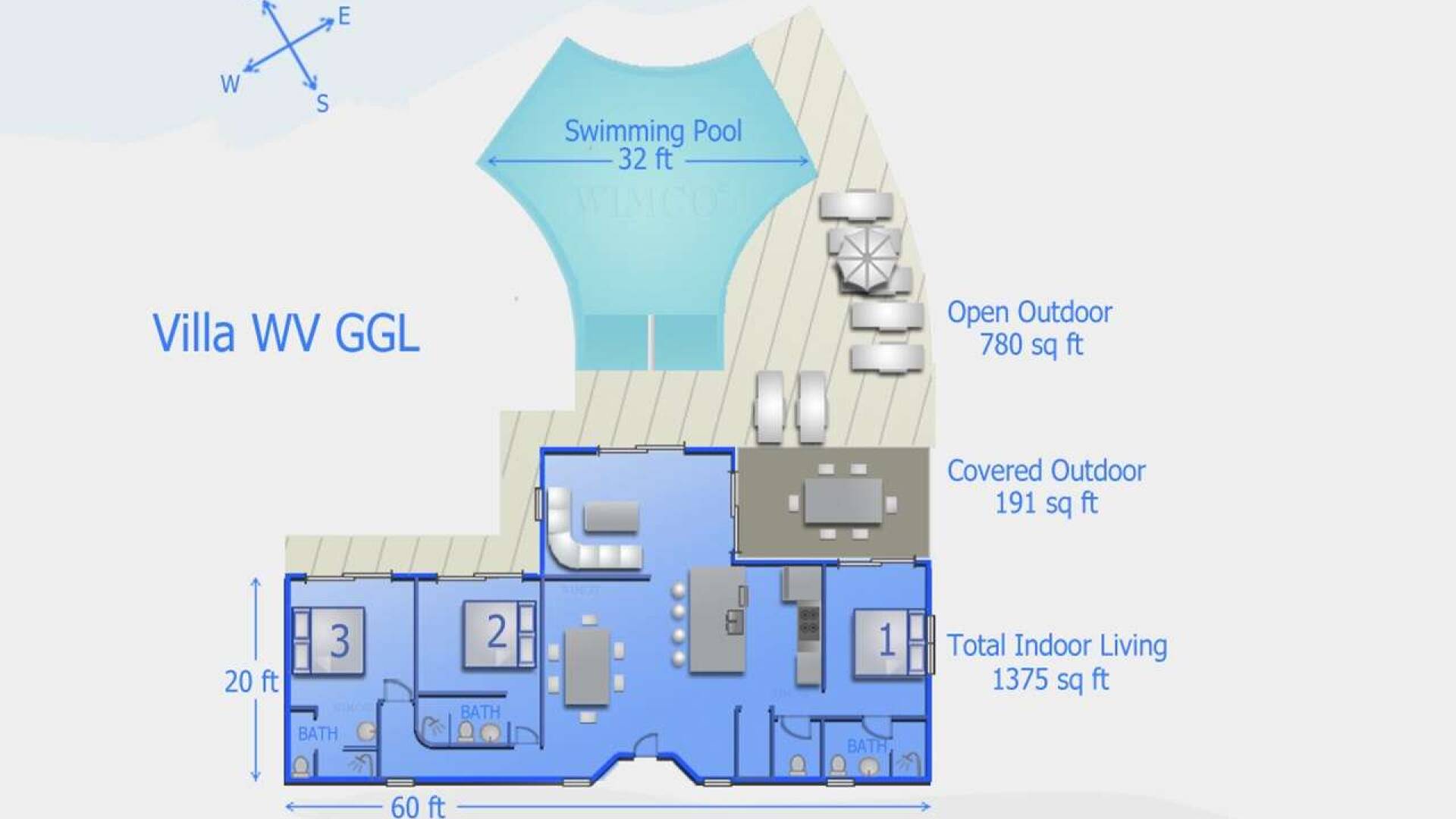 Floorplan of WV GGL, Gouverneur, St. Barthelemy