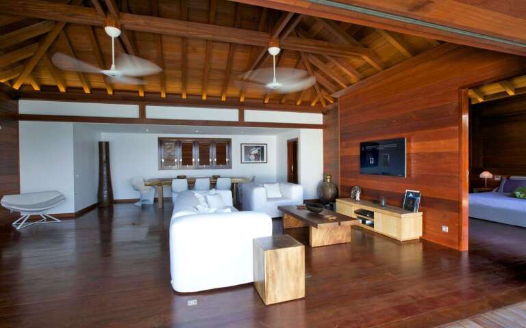 Living Room at WV ELS, Pointe Milou, St. Barthelemy