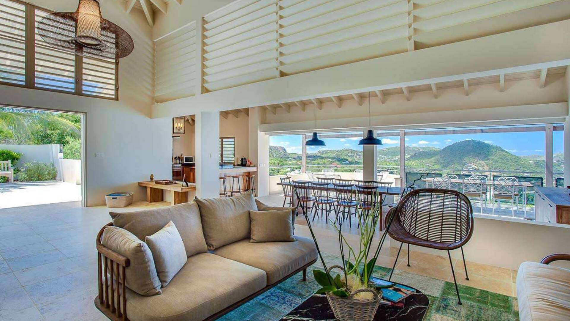 Living Room at WV YEB, Pointe Milou, St. Barthelemy