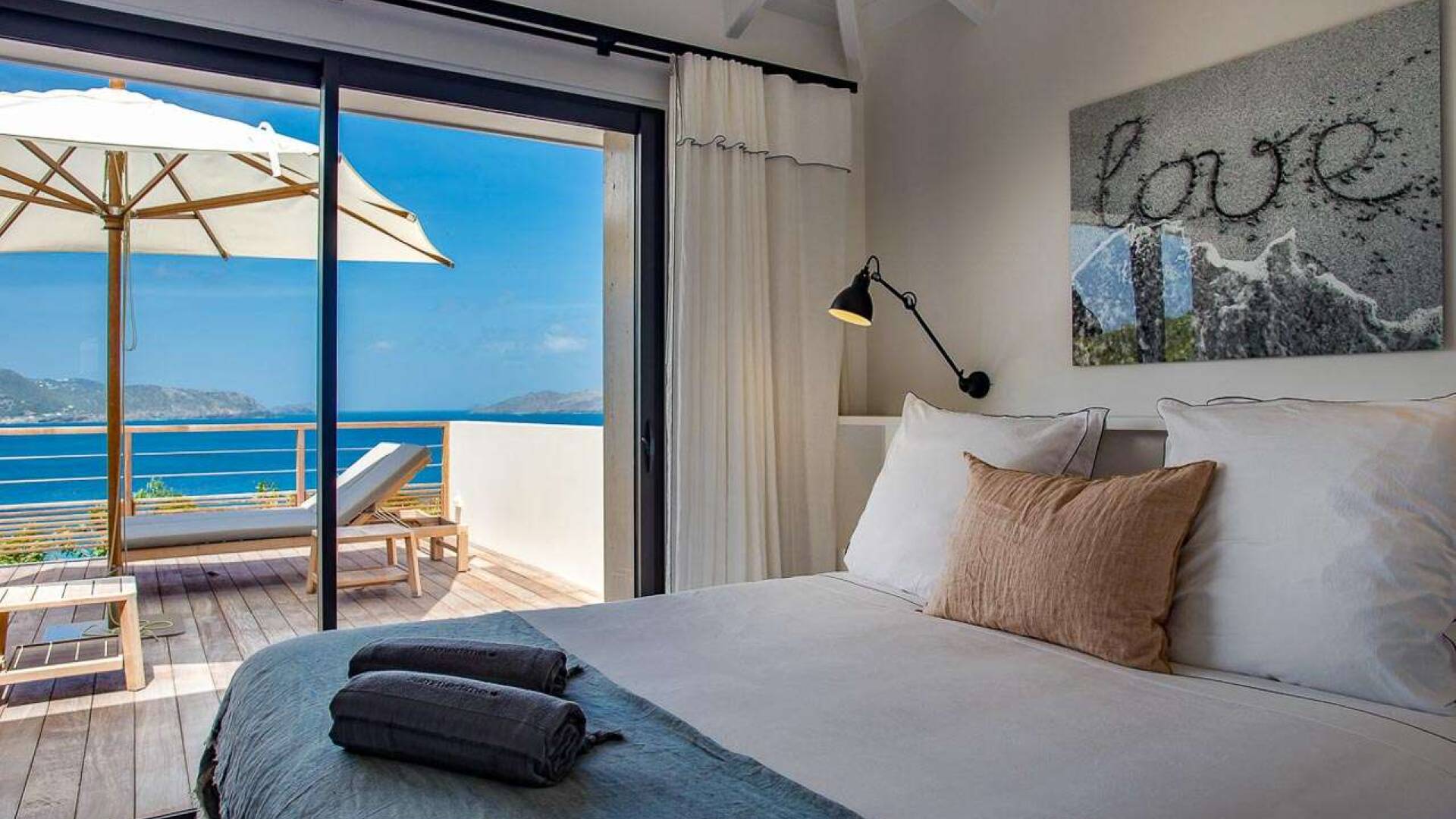 Bedroom at WV SUM, Pointe Milou, St. Barthelemy