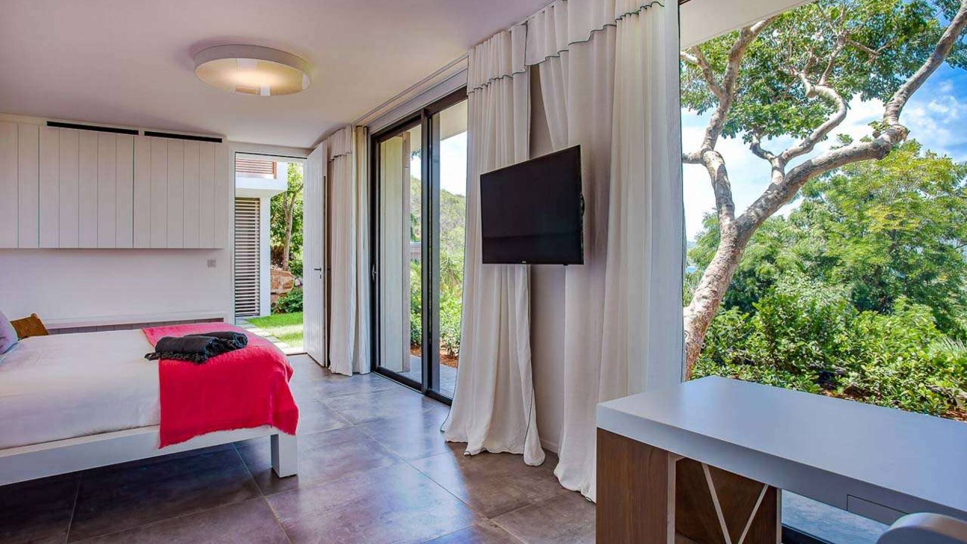 Bedroom at WV SUM, Pointe Milou, St. Barthelemy