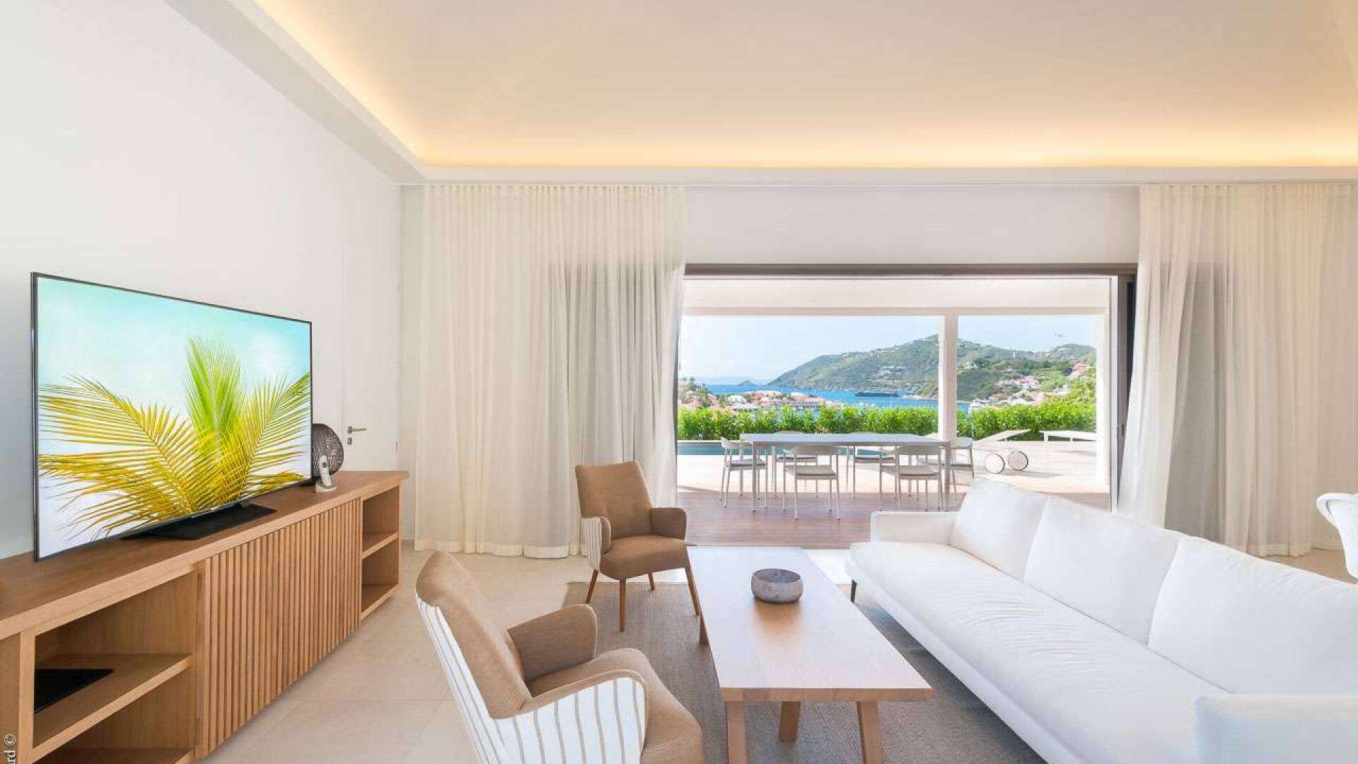 Living Room at WV SBV, Gustavia, St. Barthelemy