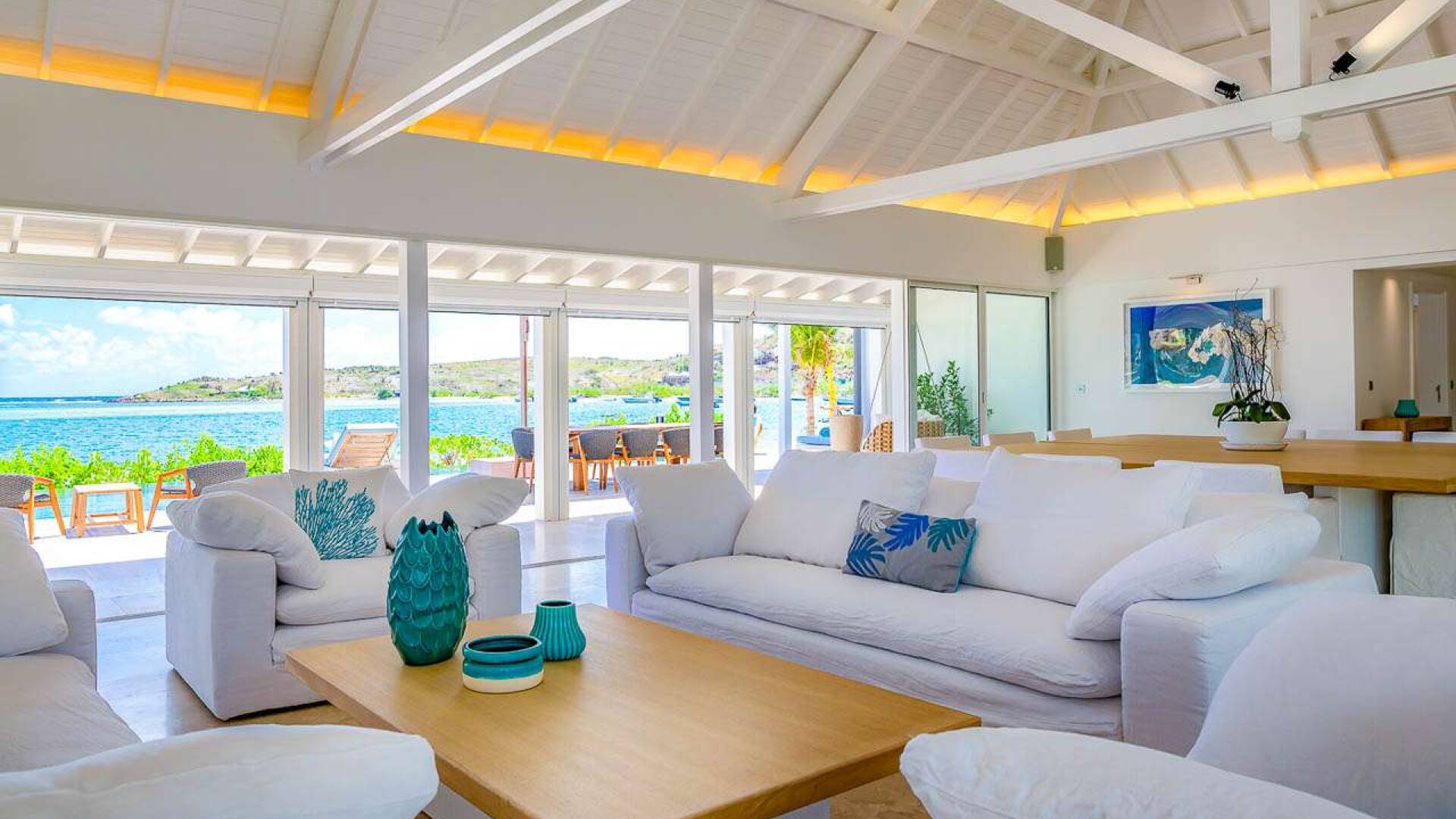 Living Room at WV AQA, Grand Cul de Sac, St. Barthelemy