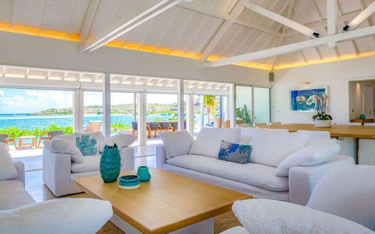 Living Room at WV AQA, Grand Cul de Sac, St. Barthelemy