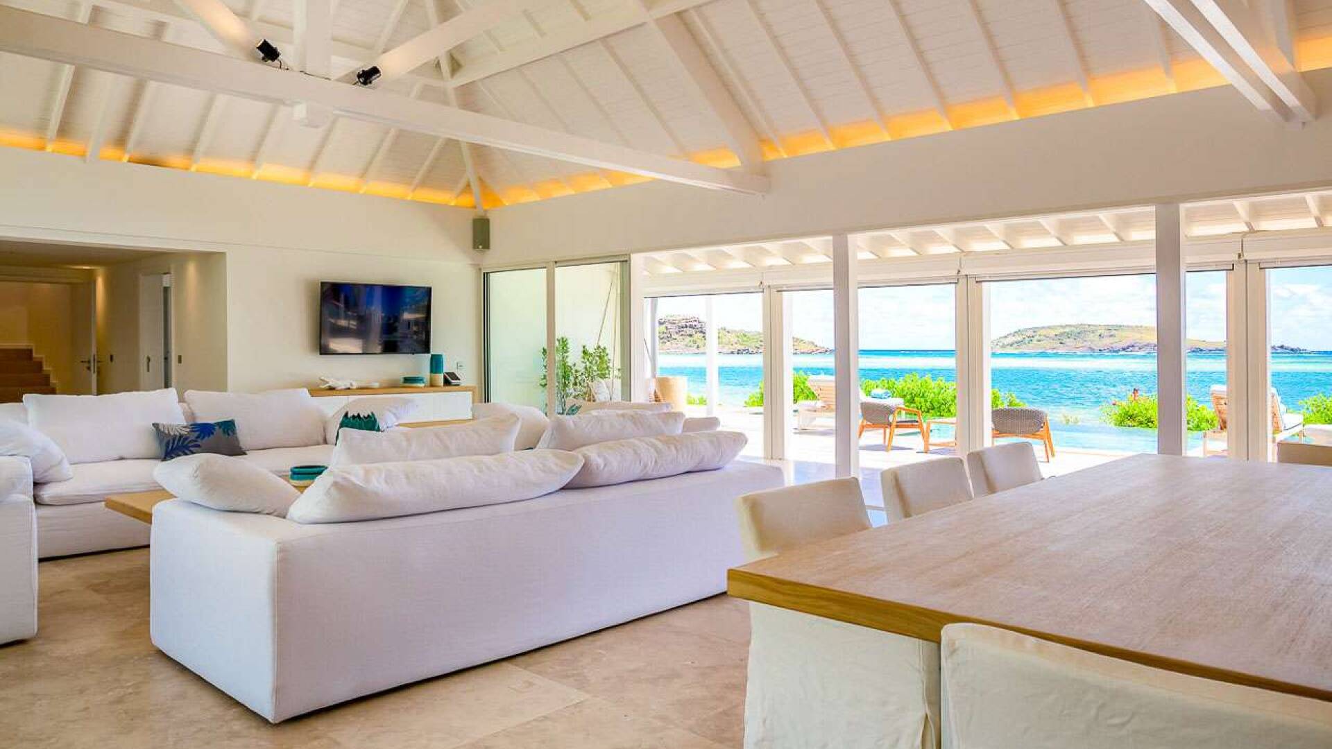 Living Room at WV AQA, Grand Cul de Sac, St. Barthelemy