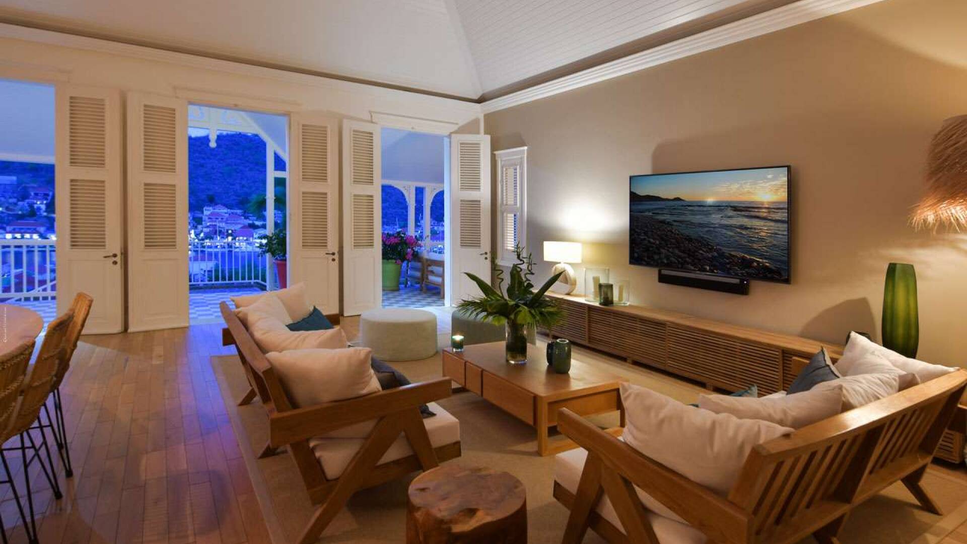 Living Room at WV VGV, Gustavia, St. Barthelemy