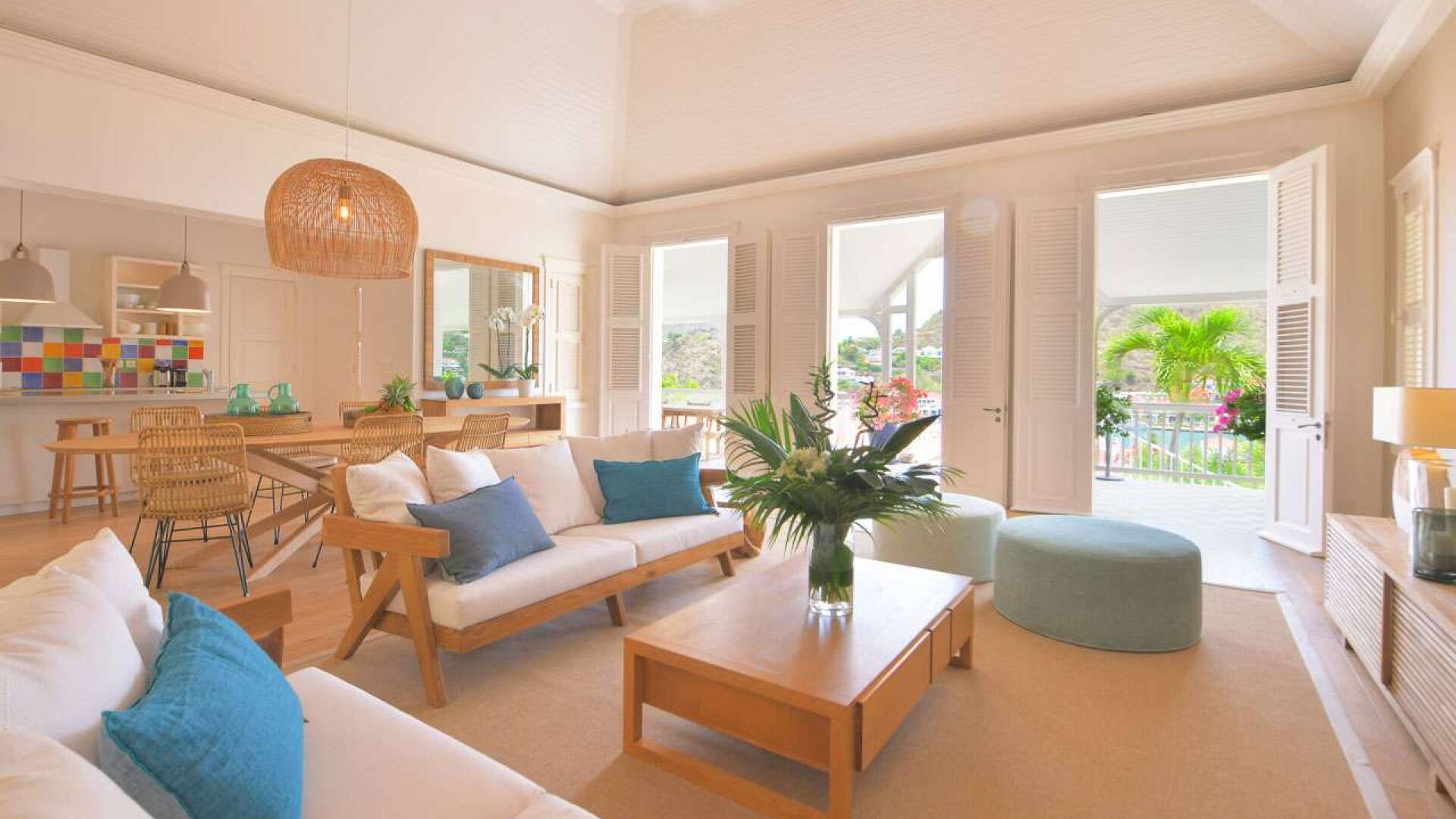 Living Room at WV VGV, Gustavia, St. Barthelemy