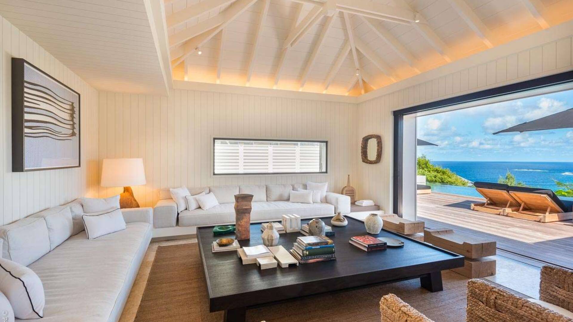 Living Room at WV MNT, Pointe Milou, St. Barthelemy