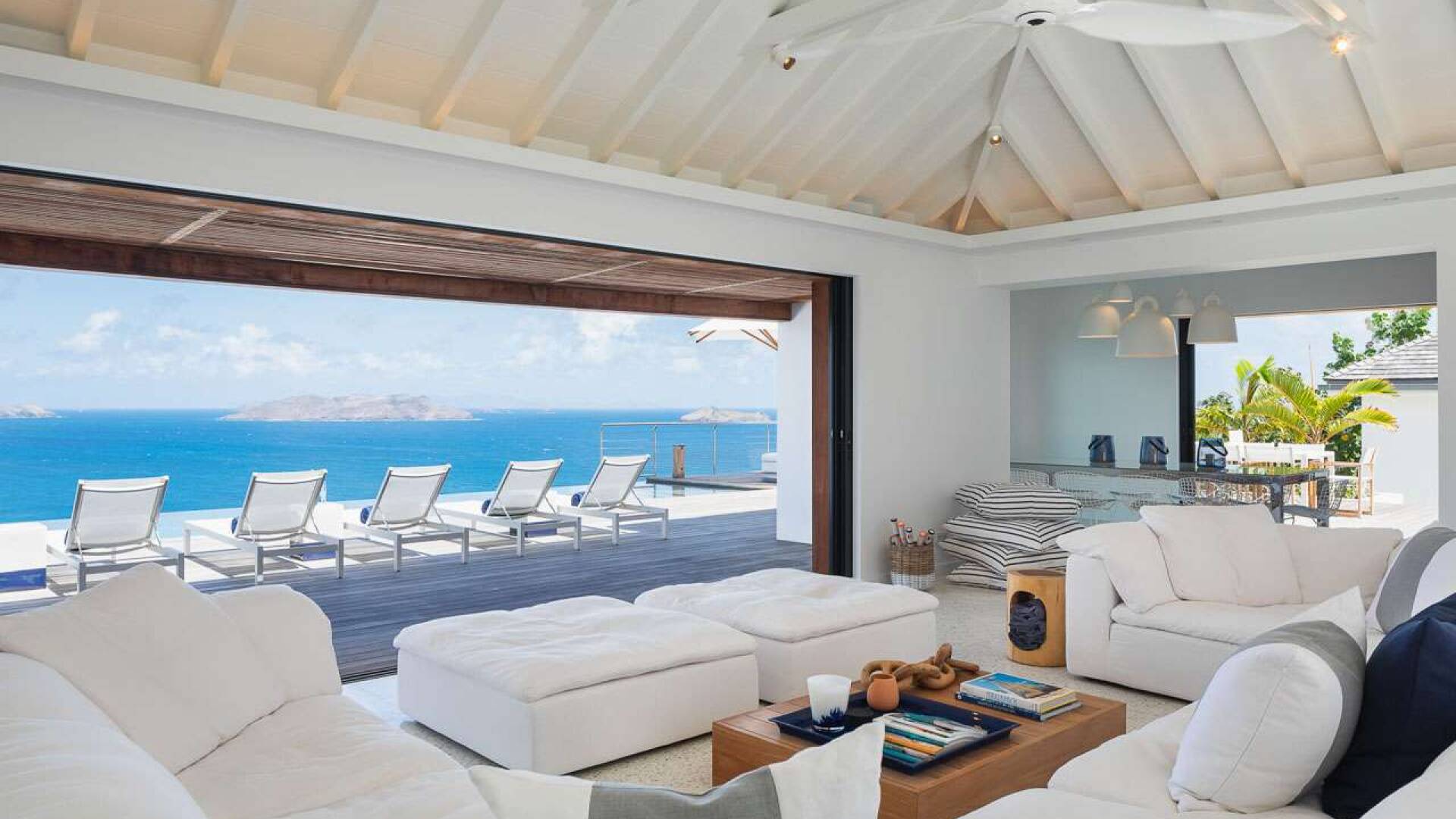 Living Room at WV CAA, Pointe Milou, St. Barthelemy